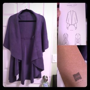 NWT! Gorgeous Purple Shawl Vest